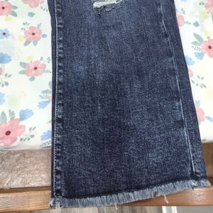 Angels Dark Blue Distressed Jeans